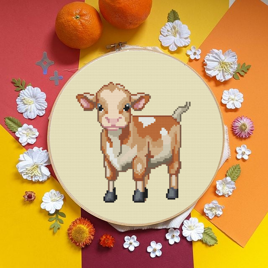 Highland Cow Cross Stitch