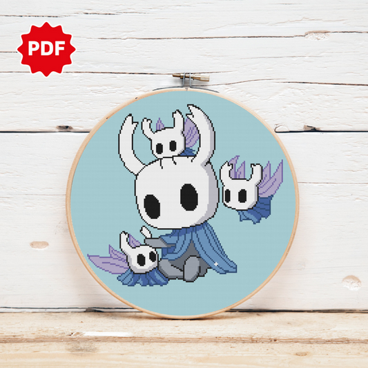 Hornet Cross Stitch Pattern, Hollow Knight Cross Stitch Pattern 