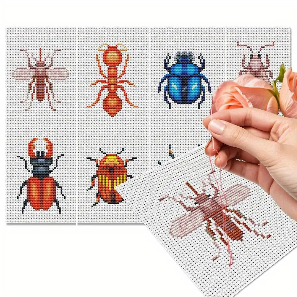 Insect Printed Cross Stitch Kit
