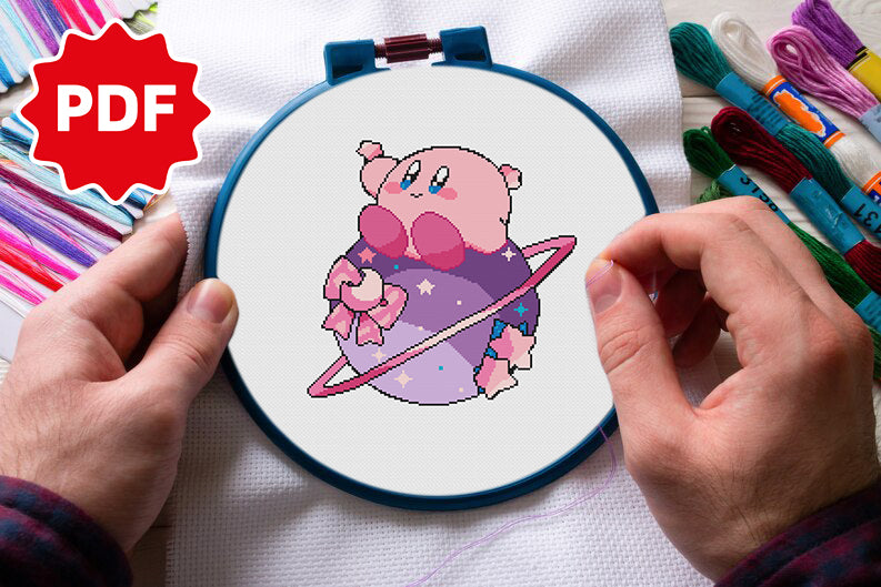 Kirby Planet Cross Stitch Pattern