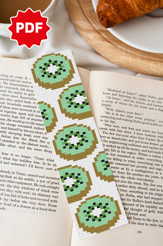 Kiwi BookMark Cross Stitch Pattern, Bookmarks Cross Stitch Pattern