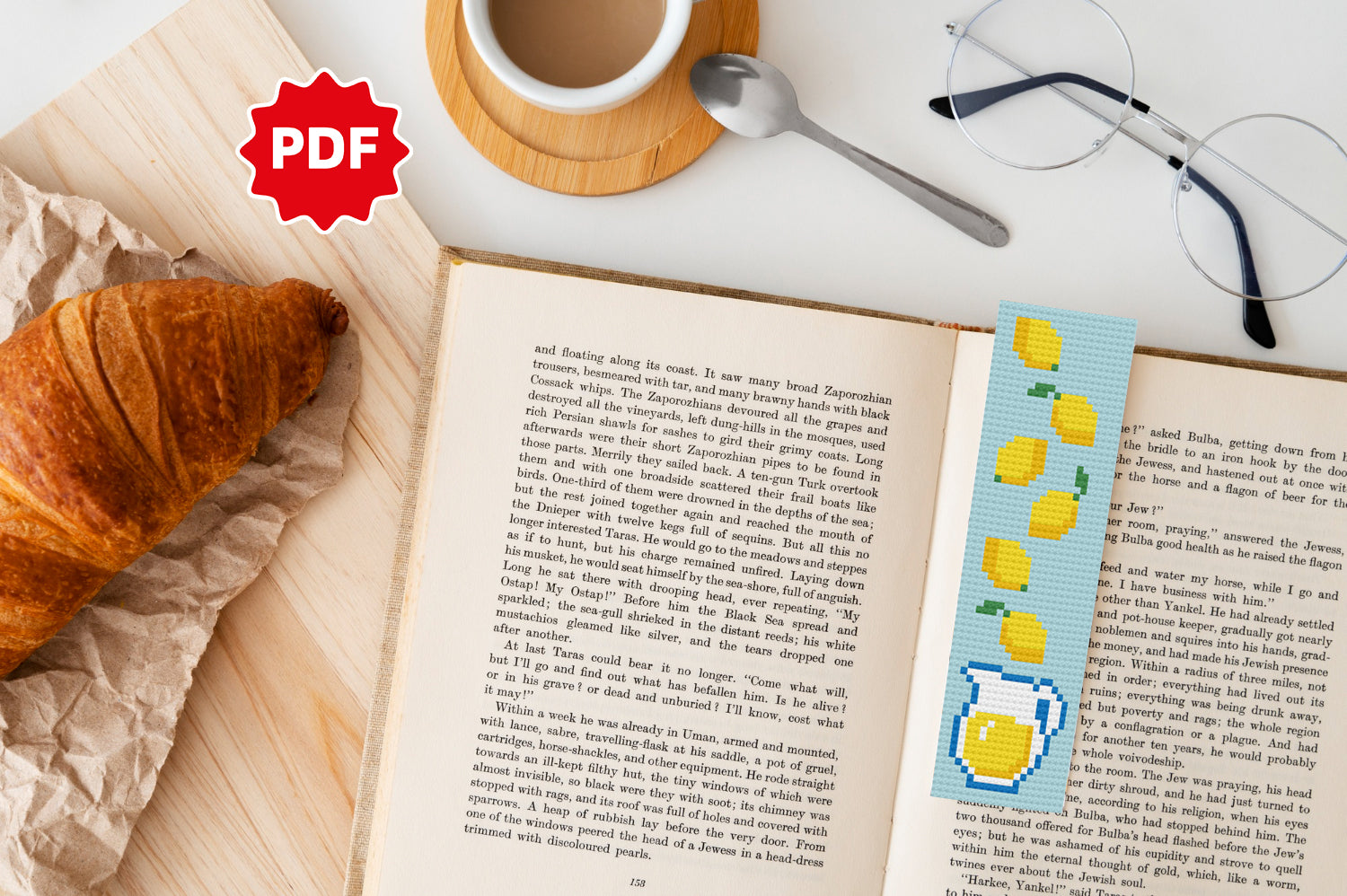 Lemon BookMark Cross Stitch Pattern 