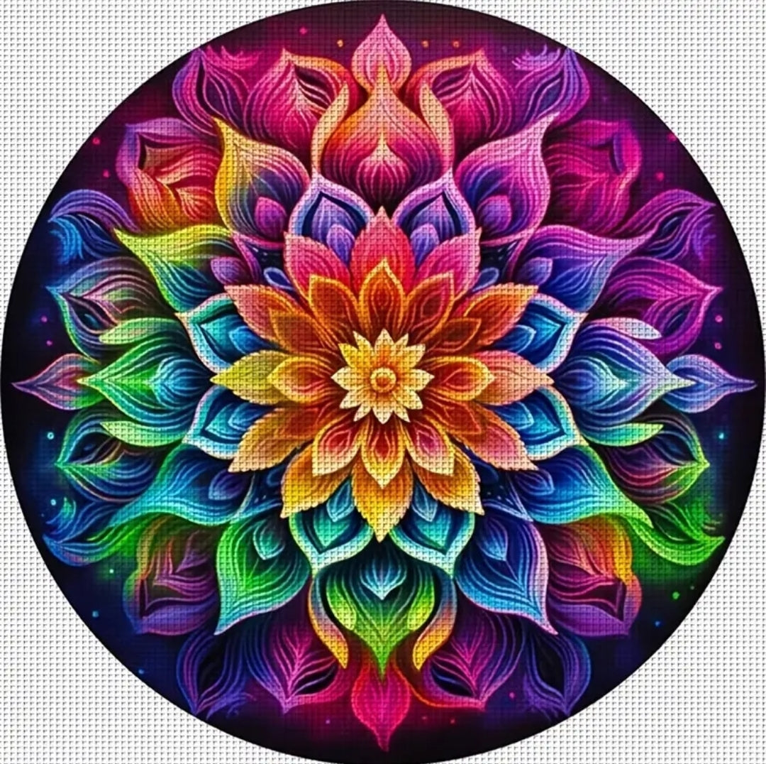 Easy Mandala Cross Stitch Kit