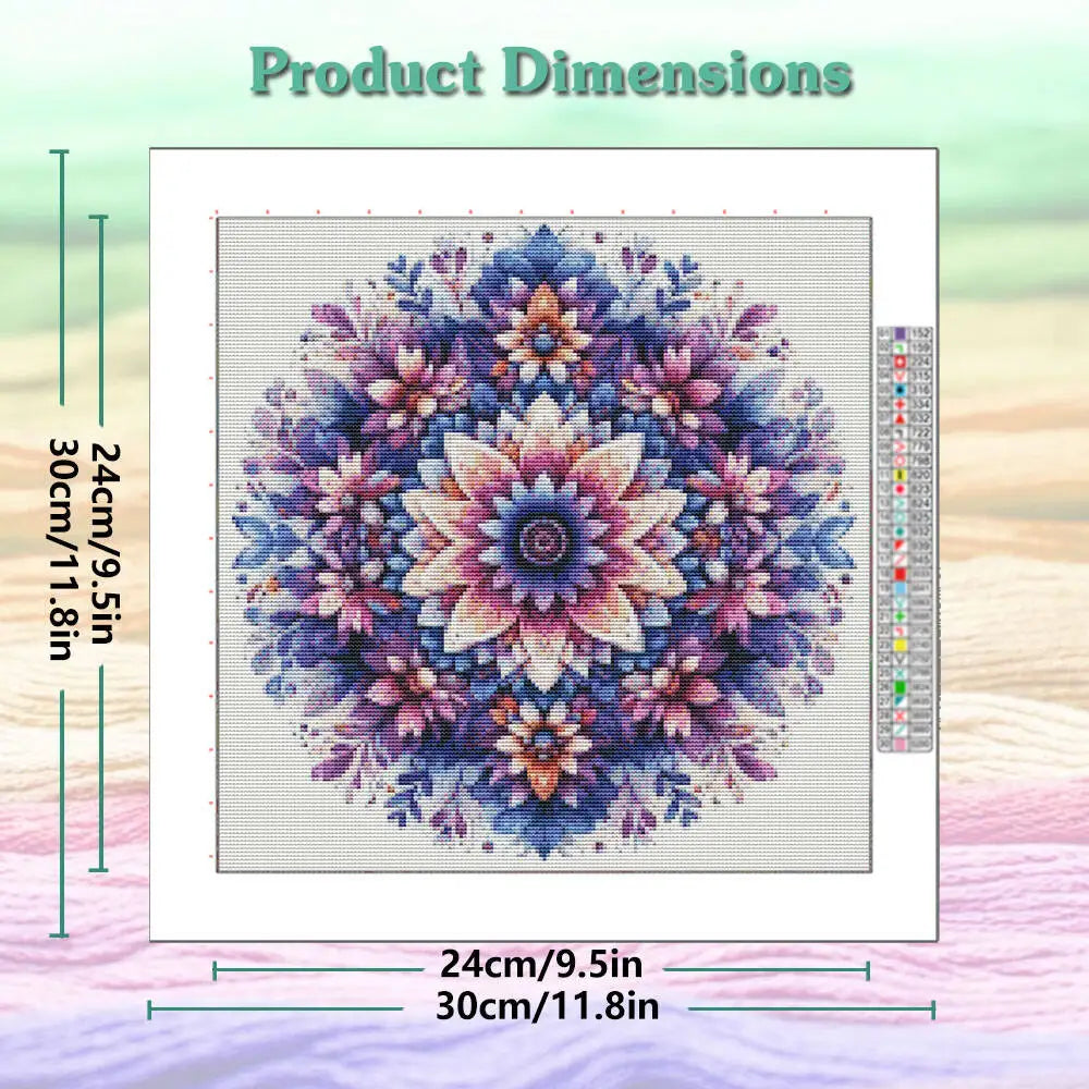 Mandala Cross Stitch Kit