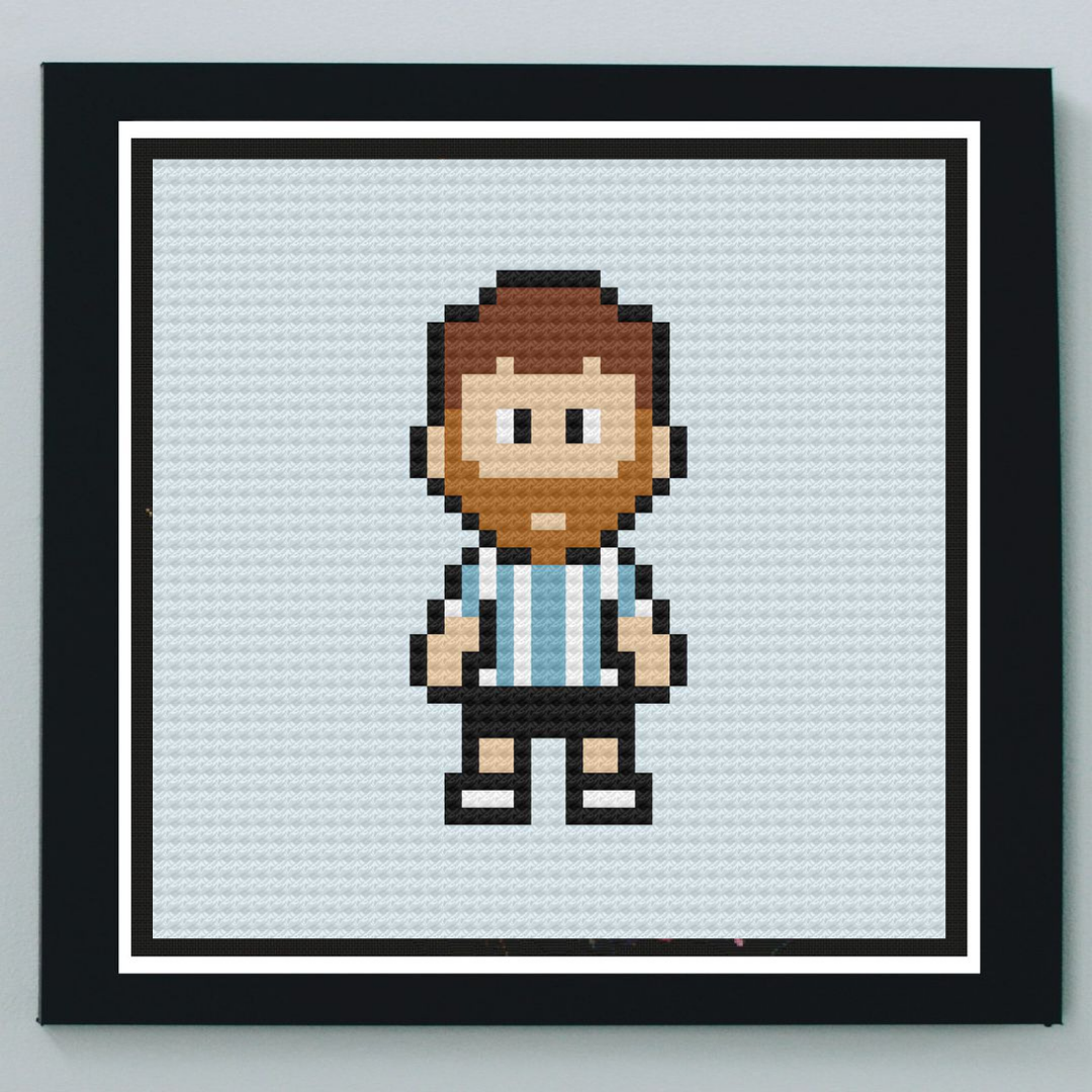 Messi Cross Stitch Pattern 