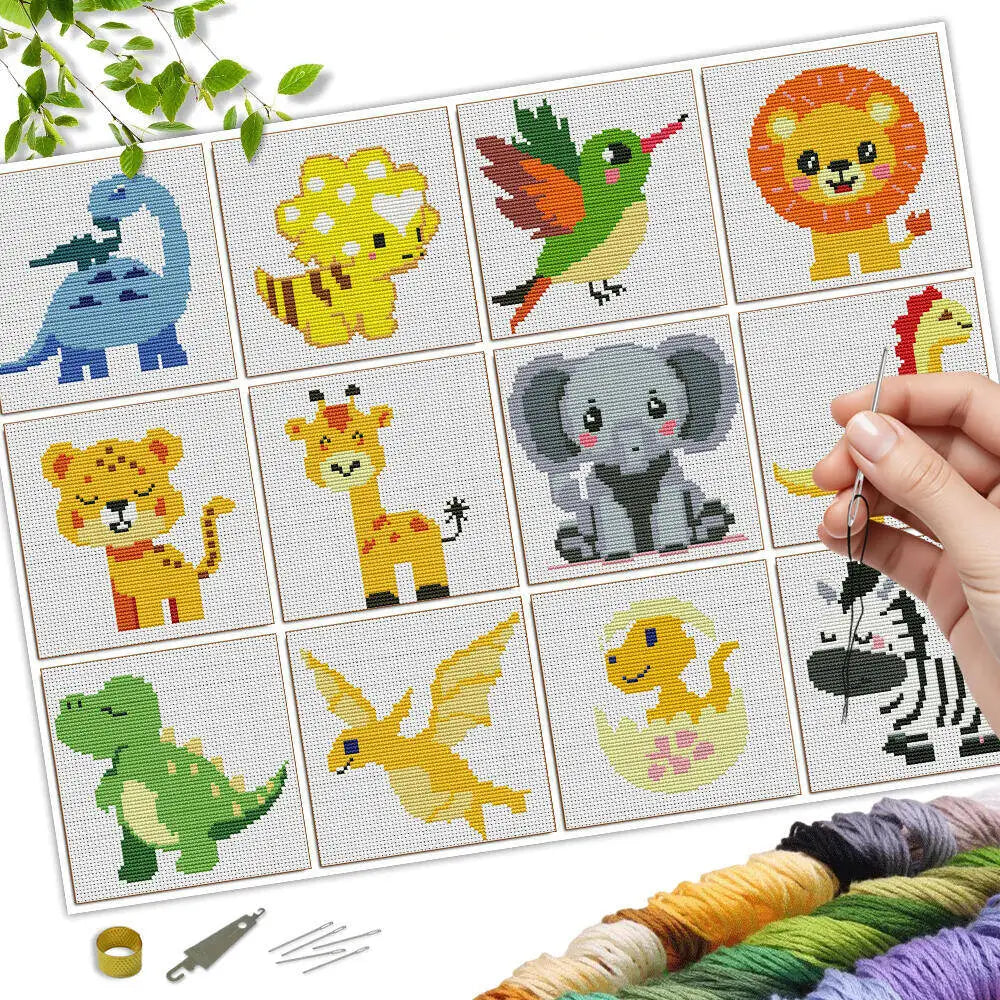 Mini Animals Cross Stitch Kits