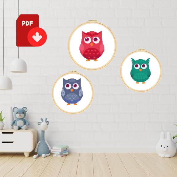 Owls Cross Stitch Pattern 