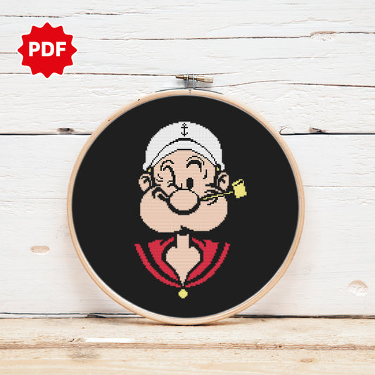 Popeye Cross Stitch Pattern 