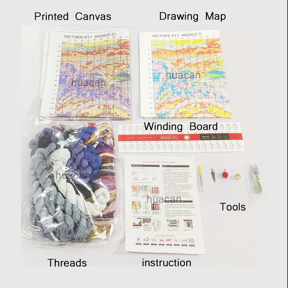 Geometric Floral Mandala Cross Stitch Kit