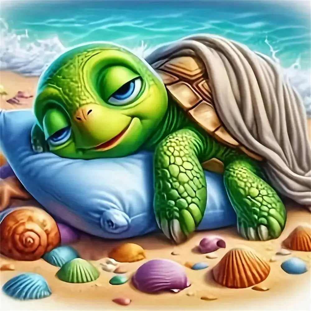 Turtle Cross Stitch Kit | Sea Turle Printed Cross Stitch Kit