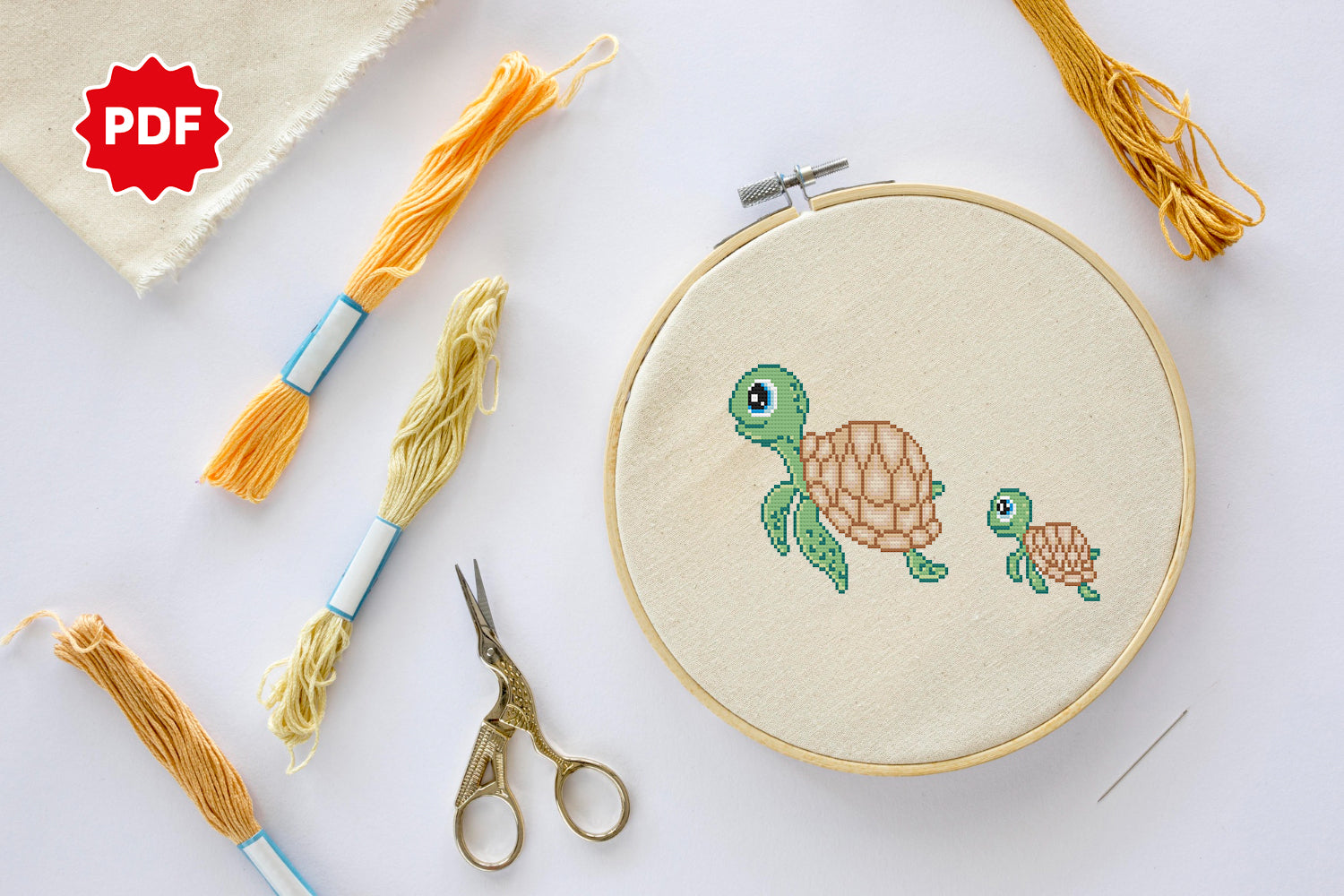 Ocean Cross Stitch, Turtle Cross Stitch Pattern