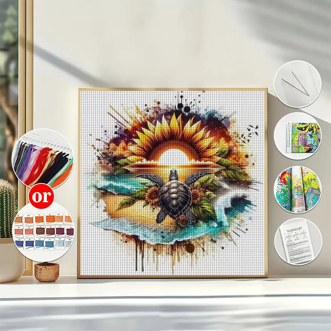 Sea Turtle Counted Cross Stitch