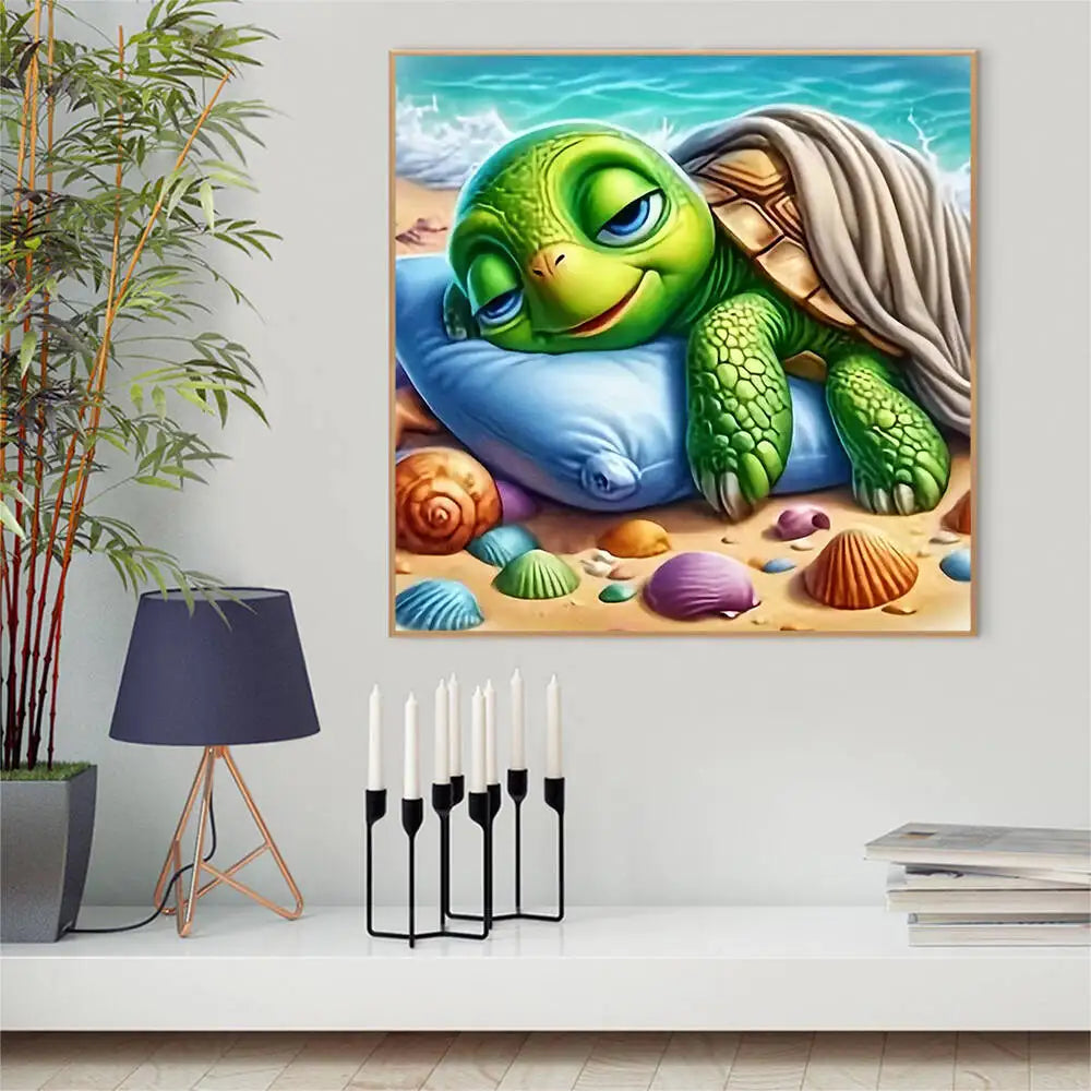 Sea Turtle Printed Cross Stitch Kit