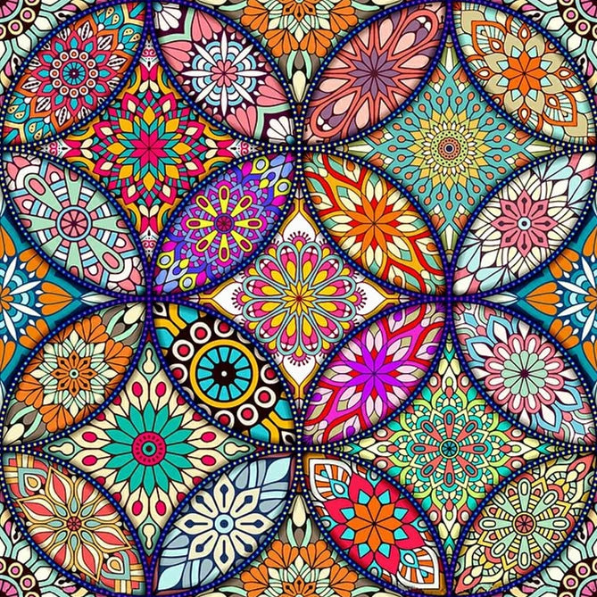 Simple Flower Mandala Cross Stitch Kit