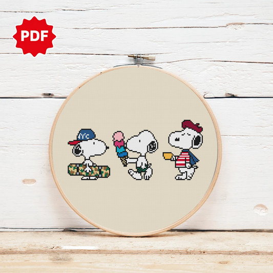 Snoopy cross Stitch Pattern