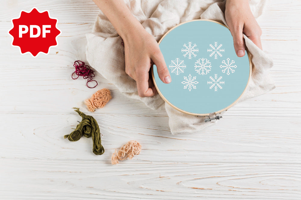 Winter Snowflakes Cross Stitch Pattern