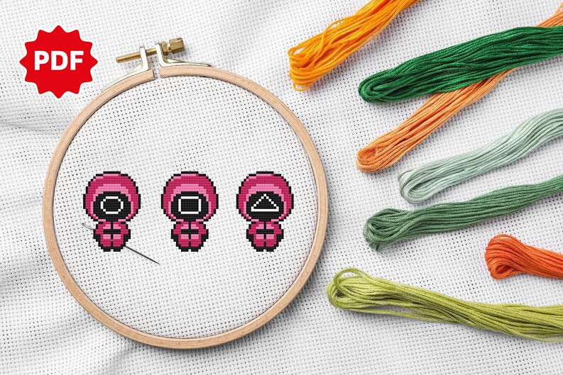 Small Cross Stitch, Squid Game Cross Stitch