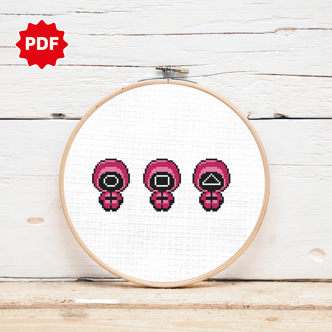 Squid Game Cross Stitch Pattern, Small Cross Stitch Pattern