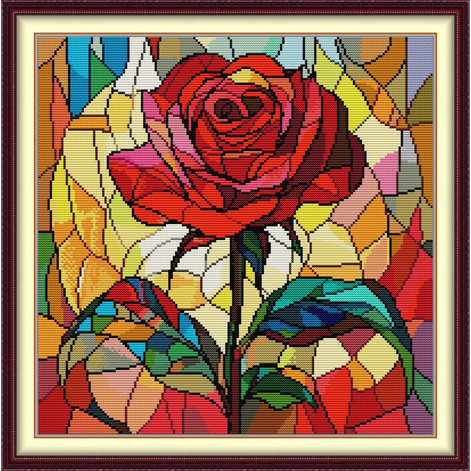 Stained Glass Cross Stitch Kit For Beginner