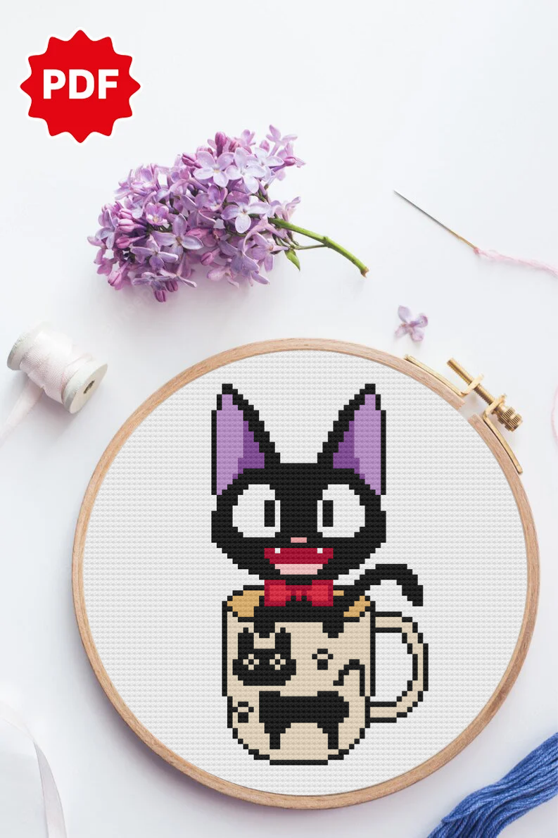 Jiji Cross Stitch Pattern Studio Ghibli Cross Stitch 