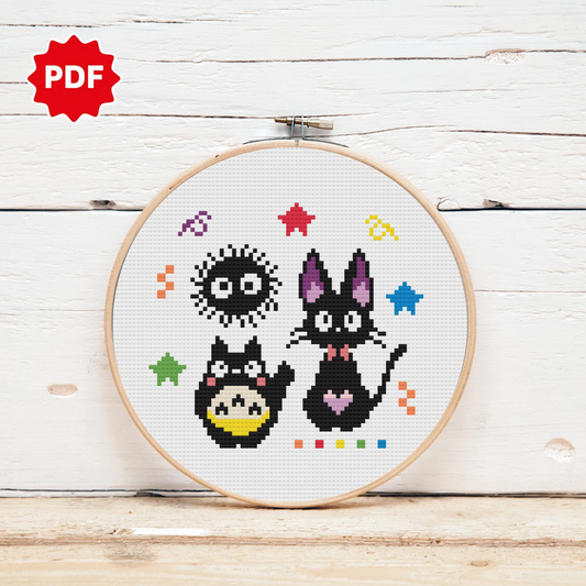 Studio Ghibli Cross Stitch Pattern