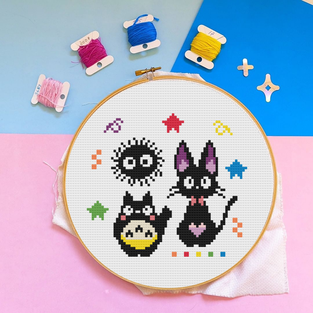 Anime Cross Stitch Pattern, Studio Ghibli Cross Stitch Pattern