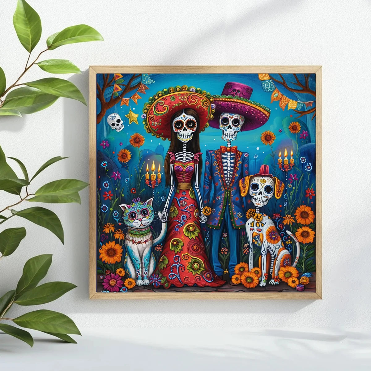Sugar Skull Cross Stitch Pattern – Day of the Dead Design