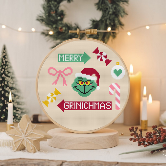 The Grinch Cross Stitch Pattern, Christmas Cross Stitch