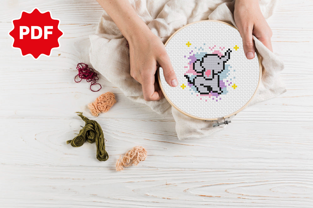Easy Elephant Cross Stitch For Beginner 