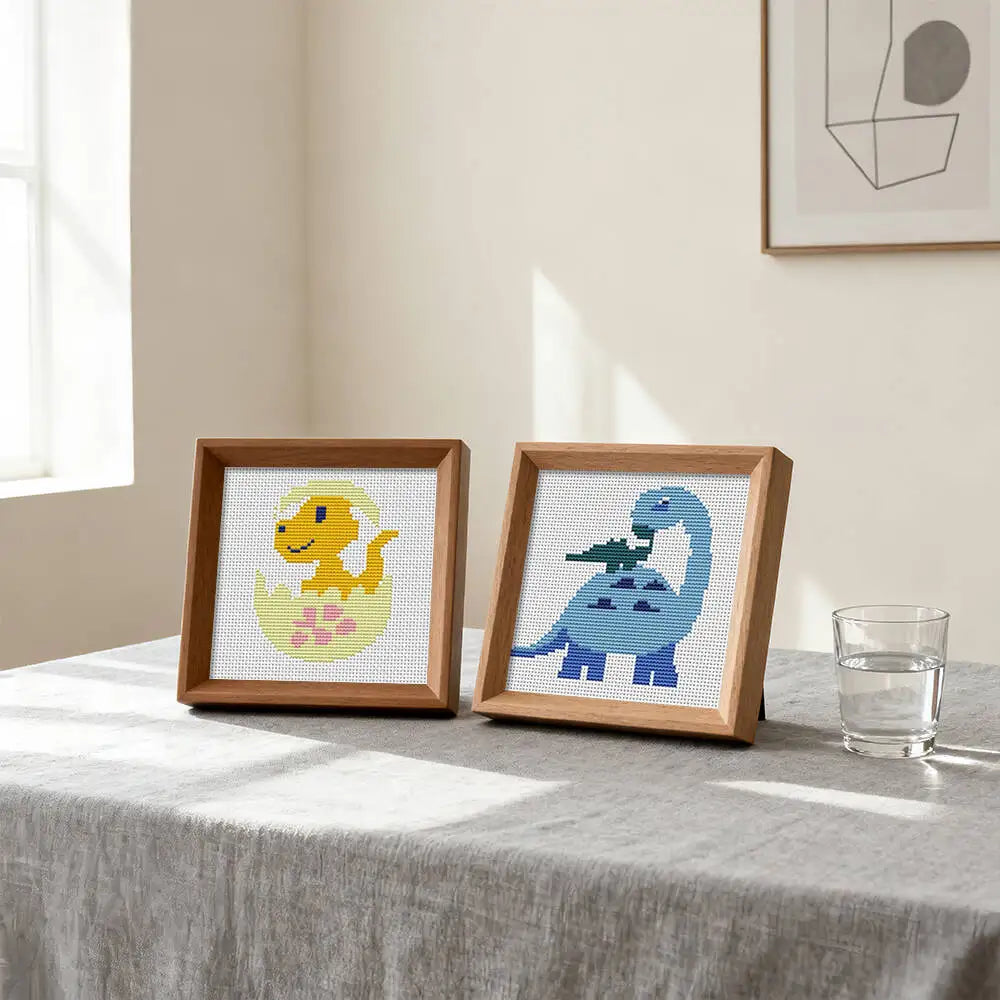 Tiny Dinosaur Cross Stitch Kit