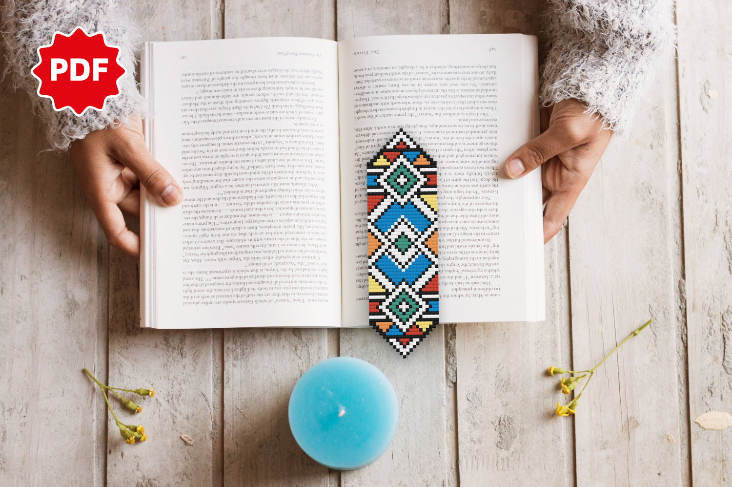 Tribal Bookmark Cross Stitch Pattern 