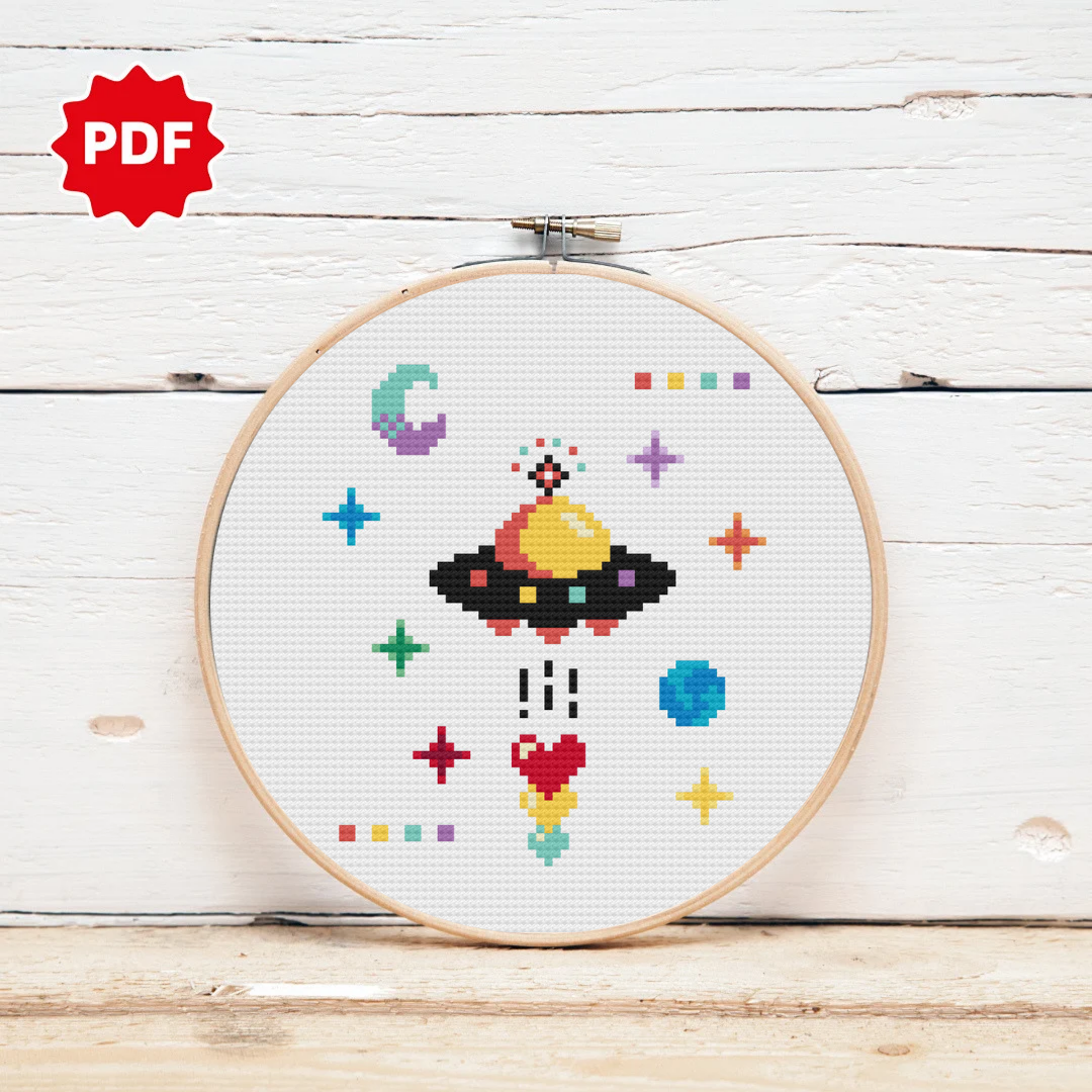 Ufo Cross Stitch Pattern