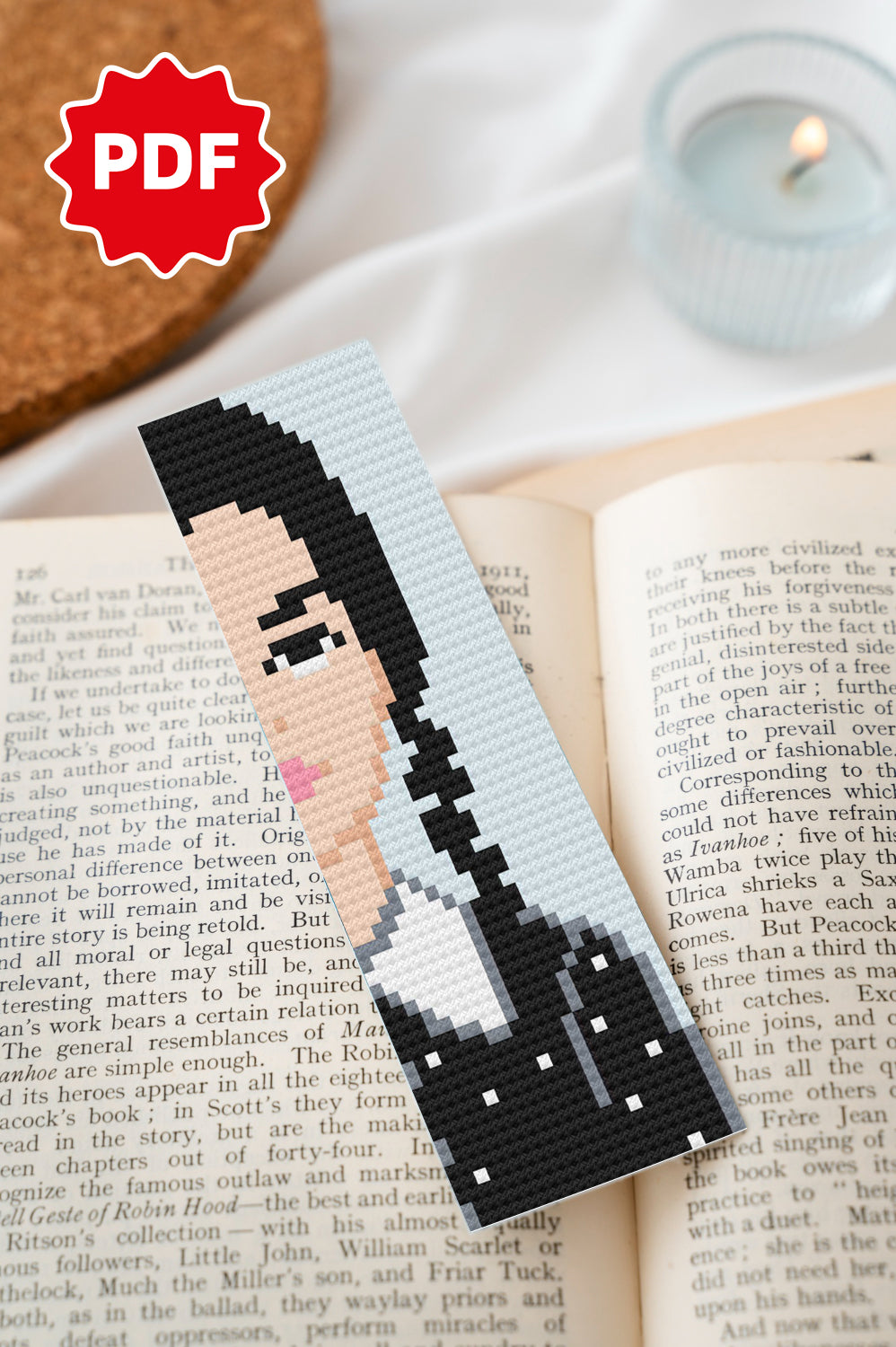 Wednesday Cross Stitch Pattern, BookMark Cross Stitch Pattern