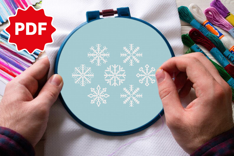 Winter Snowflakes Cross Stitch 