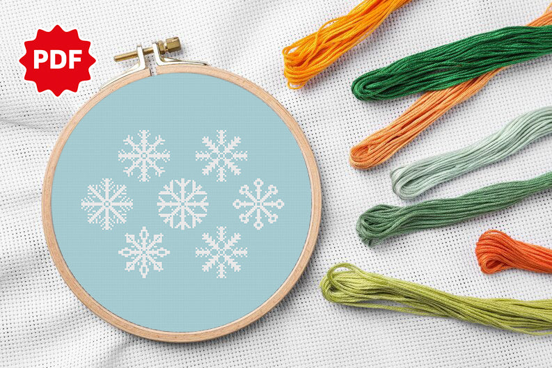 Snowflakes Cross Stitch 