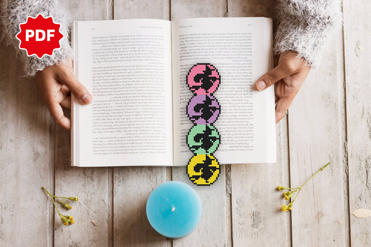 Witchy Bookmark Cross Stitch