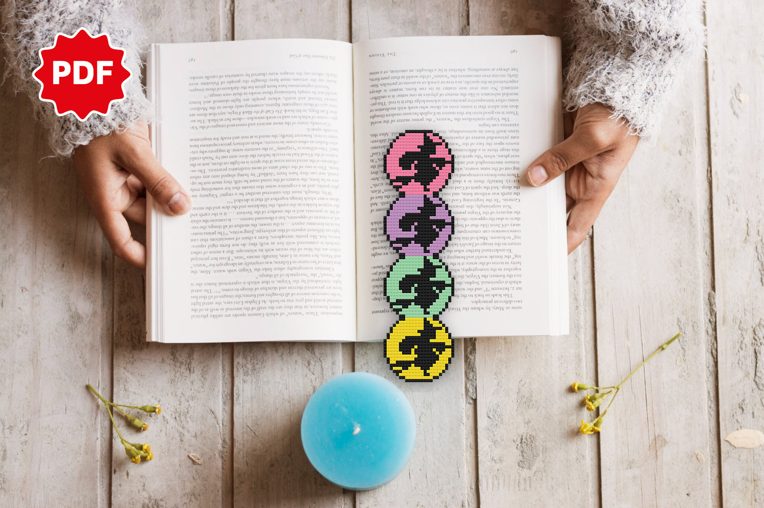 Witchy Bookmark Cross Stitch