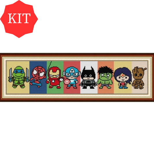 Mini SuperHero Cross Stitch Kit